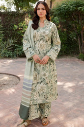 BAROQUE - 3PC KHADDAR PRINTED SHIRT WITH KHADDAR PRINTED DUPATTA AND TROUSER - HZU2559