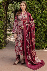 BAROQUE - 3PC KHADDAR PRINTED SHIRT WITH KHADDAR PRINTED DUPATTA AND TROUSER - HZU2556