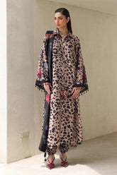 BAROQUE - 3PC KARANDI PRINTED SHIRT WITH KARANDI PRINTED SHAWL AND TROUSER - HZG3140