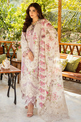 ELAF - 3PC LAWN EMBROIDERED SHIRT WITH CHIFFON PRINTED DUPATTA AND TROUSER - HZG2722