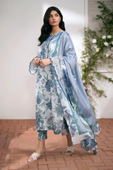 BAROQUE - 3PC KARANDI PRINTED SHIRT WITH KARANDI PRINTED DUAPTTA AND TROUSER - HZG1901