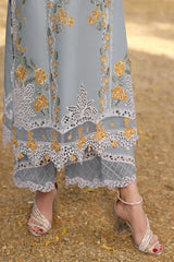 ANEELAS - 3PC LAWN EMBROIDERED SHIRT WITH CHIFFON EMBROIDERED DUPATTA AND TROUSER - HZG2769