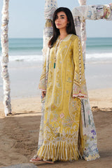 QALAMKAR - 3PC LAWN EMBROIDERED SHIRT WITH CHIFFON PRINTED DUPATTA AND TROUSER - HZG2717