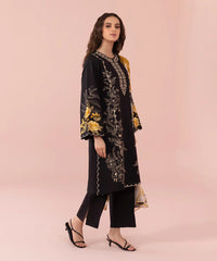 SAPPHIRE - 3PC  CAMBRIC EMBROIDERED SHIRT WITH PRINTED DUPATTA AND CAMBRIC TROUSER - HZG1290