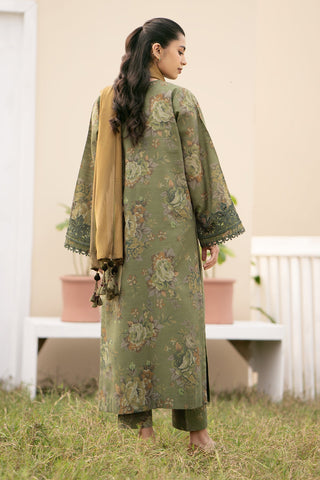 BAROQUE - 3PC KHADDAR PRINTED SHIRT WITH KHADDAR PRINTED DUPATTA AND TROUSER - HZG1455