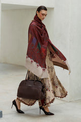BAROQUE - 3PC KARANDI PRINTED SHIRT WITH KARANDI PRINTED SHAWL AND TROUSER - HZG3148