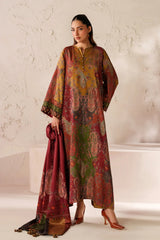 BAROQUE - 3PC KARANDI PRINTED SHIRT WITH KARANDI PRINTED SHAWL AND TROUSER - HZG3155