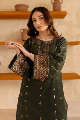 BATIK - 2PC LAWN EMBROIDERED SHIRT AND EMBROIDERED TROUSER - HZG2140