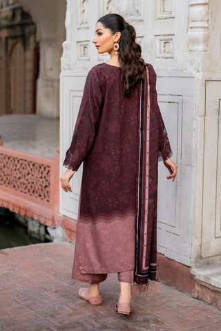 BAROQUE - 3PC KARANDI PRINTED SHIRT WITH PRINTED DUPATTA AND TROUSER - HZG1866