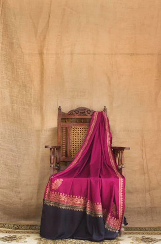 AISLING - 3PC DHANAK EMBROIDERED SHIRT WITH PRINTED TWIL SHAWL - HZG1331