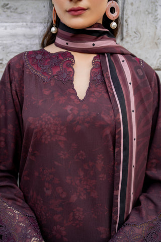 BAROQUE - 3PC KARANDI PRINTED SHIRT WITH PRINTED DUPATTA AND TROUSER - HZG1866