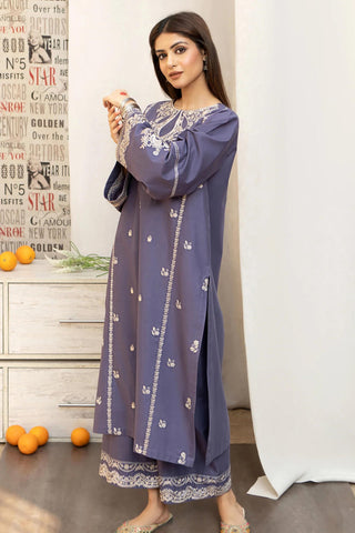 URGE - 3PC LAWN EMBROIDERED SHIRT WITH MANAAR PRINTED DUPATTA AND EMBROIDERED TROUSER - HZG1594