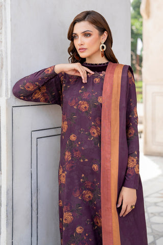 BAROQUE - 3PC KARANDI PRINTED SHIRT WITH PRINTED DUPATTA AND TROUSER - HZG1865