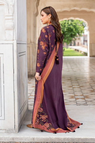 BAROQUE - 3PC KARANDI PRINTED SHIRT WITH PRINTED DUPATTA AND TROUSER - HZG1865