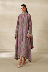 BAROQUE - 3PC KARANDI PRINTED SHIRT WITH KARANDI PRINTED SHAWL AND TROUSER - HZG3151