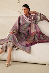BAROQUE - 3PC KARANDI PRINTED SHIRT WITH KARANDI PRINTED SHAWL AND TROUSER - HZG3151