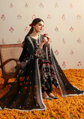 MAHNUR - 3PC LAWN EMBROIDERED SHIRT WITH CHIFFON EMBROIDERED DUPATTA AND TROUSER - HZG2670