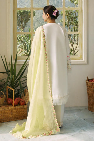 ZARA SHAHJAHAN - 3PC LAWN EMBROIDERED SHIRT WITH NET ORGANZA EMBROIDERED DUPATTA AND TROUSER - HZG2091