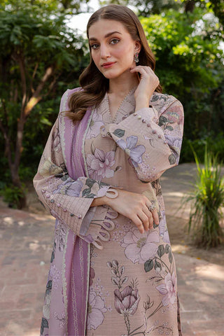 BAROQUE - 3PC KHADDAR PRINTED SHIRT WITH KHADDAR PRINTED DUPATTA AND TROUSER - HZU2554