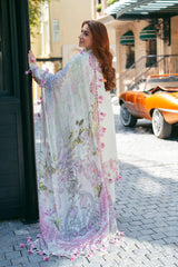 JADE - 3PC LAWN EMBROIDERED SHIRT WITH CHIFFON PRINTED DUPATTA AND TROUSER - HZG2736