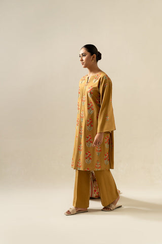 SAPPHIRE - 3PC DHANAK EMBROIDERED SHIRT WITH TWILL PRINTED SHAWL AND TROUSER - HZG1949
