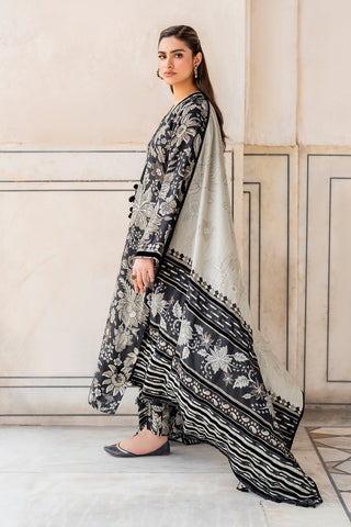 BAROQUE - 3PC KARANDI PRINTED SHIRT WITH PRINTED DUPATTA AND TROUSER - HZG1868