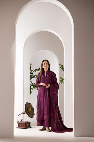 SOBIA NAZIR - 3PC LAWN EMBROIDERED SHIRT WITH CHIFFON EMBROIDERED DUPATTA AND TROUSER - HZG2044