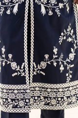 LAZULI - 3PC DHANAK EMBROIDERED SHIRT WITH CHIFFON DUPATTA AND TROUSER - HZG2609