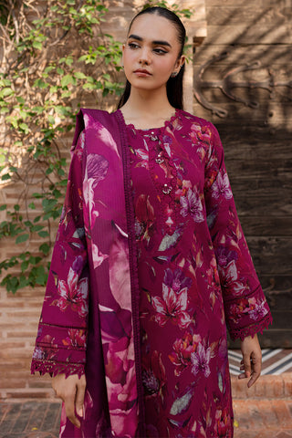 BAROQUE - 3PC KHADDAR PRINTED SHIRT WITH KHADDAR PRINTED DUPATTA AND TROUSER - HZU2553