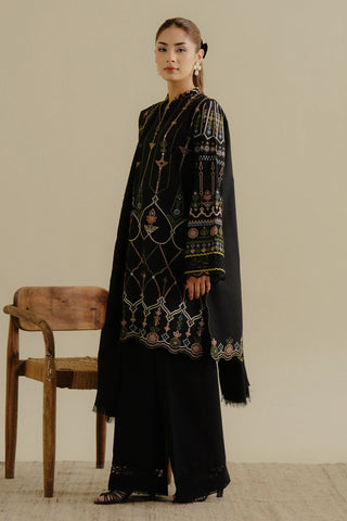 ZARA SHAH JAHAN - 3PC LAWN EMBROIDERED SHIRT WITH CHIFFON EMBROIDERED DUPATTA AND TROUSER - HZG2280