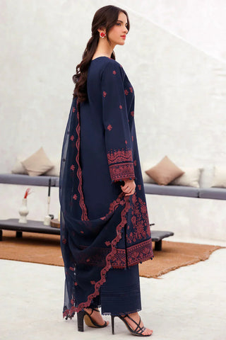 JAZMIN - 3PC LAWN EMBROIDERED SHIRT WITH CHIFFON EMBROIDERED DUPATTA AND TROUSER - HZG2156