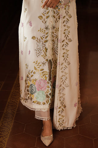 CROSS STITCH - 3PC DHANAK EMBROIDERED SHIRT WITH DHANAK EMBROIDERED SHAWL AND TROUSER - HZG1914