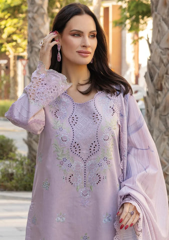 RAG RASIYA - 3PC LAWN EMBROIDERED SHIRT WITH MANAAR PRINTED DUPATTA AND TROUSER - HZG2154