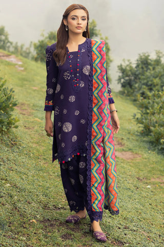 CHARIZMA - 3PC KARANDI PRINTED SHIRT WITH PRINTED DUPATTA AND TROUSER - HZG1858