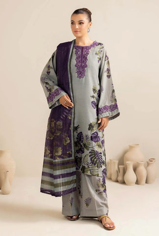 ADAN LIBAAS - 3PC KARANDI PRINTED SHIRT WITH KARANDI PRINTED DUAPTTA AND TROUSER - HZG1943