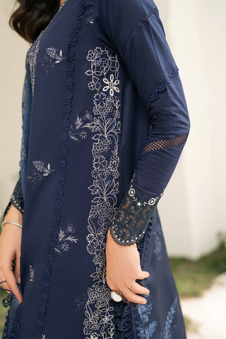 IZNIK - 3PC DHANAK EMBROIDERED SHIRT WITH TWILL PRINTED SHAWL AND TROUSER - HZG2443