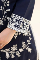 LAZULI - 3PC DHANAK EMBROIDERED SHIRT WITH CHIFFON DUPATTA AND TROUSER - HZG2609