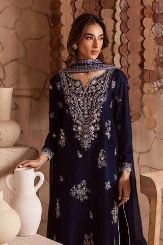 BATIK - 3PC DHANAK EMBROIDERED SHIRT WITH CHIFFON EMBROIDERED DUPATTA AND TROUSER - HZU2476