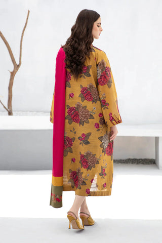 BAROQUE - 3PC KHADDAR PRINTED SHIRT WITH KHADDAR PRINTED DUPATTA AND TROUSER - HZG1422