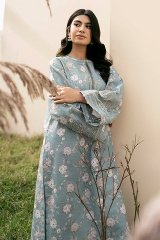 BAROQUE - 3PC KARANDI PRINTED SHIRT WITH KARANDI PRINTED DUPATTA AND TROUSER - HZU2506