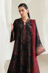BAROQUE - 3PC KARANDI PRINTED SHIRT WITH KARANDI PRINTED SHAWL AND TROUSER - HZG3146