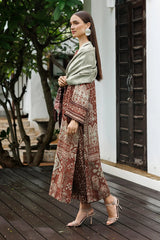 BAROQUE - 3PC KARANDI PRINTED SHIRT WITH KARANDI PRINTED SHAWL AND TROUSER - HZG3145