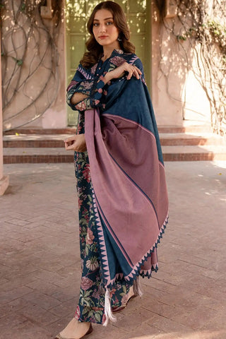 BAROQUE - 3PC KHADDAR PRINTED SHIRT WITH KHADDAR PRINTED DUPATTA AND TROUSER - HZU2557