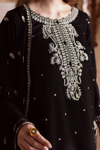 BATIK - 3PC DHANAK EMBROIDERED SHIRT WITH CHIFFON EMBROIDERED DUPATTA AND TROUSER - HZG2335