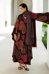 BAROQUE - 3PC KARANDI PRINTED SHIRT WITH KARANDI PRINTED SHAWL AND TROUSER - HZG3147