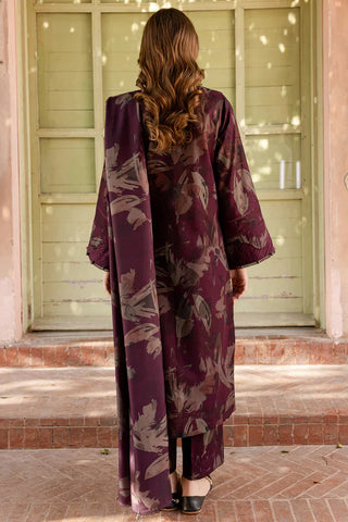 BAROQUE - 3PC KHADDAR PRINTED SHIRT WITH KHADDAR PRINTED DUPATTA AND TROUSER - HZU2558