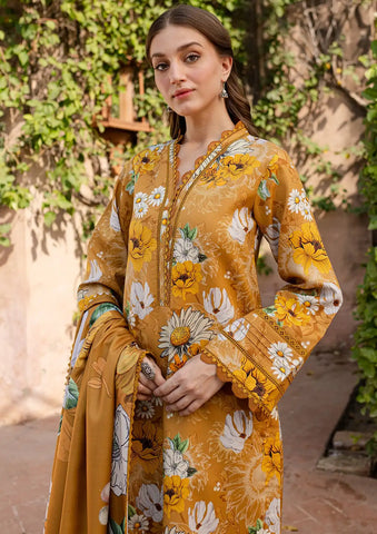 BAROQUE - 3PC KHADDAR PRINTED SHIRT WITH KHADDAR PRINTED DUPATTA AND TROUSER - HZU2560