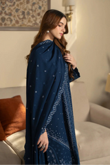 SAPPHIRE - 3PC LAWN EMBROIDERED SHIRT WITH KHADI NET EMBROIDERED DUPATTA AND TROUSER - HZG2687