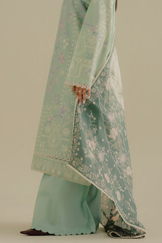 ZARA SHAH JAHAN - 3PC LAWN EMBROIDERED SHIRT WITH CHIFFON PRINTED DUPATTA AND TROUSER - HZG2282