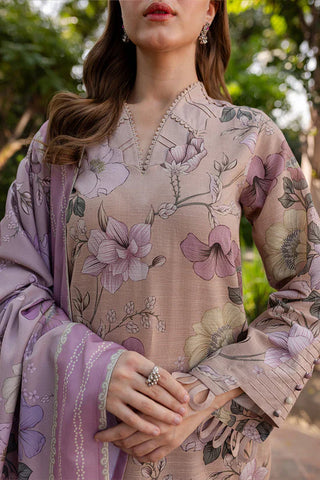 BAROQUE - 3PC KHADDAR PRINTED SHIRT WITH KHADDAR PRINTED DUPATTA AND TROUSER - HZU2554